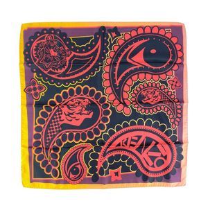Kenzo Paris Paisley Tiger Silk Scarf